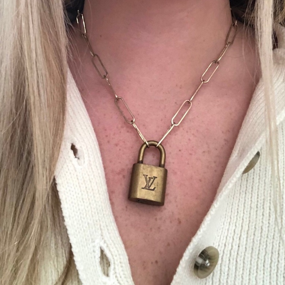 LV lock necklace